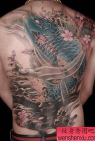 good-looking full-back squid tattoo pattern