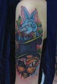 arm latest The most popular cat and rabbit tattoo pattern