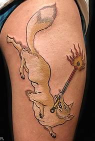 thigh weasel tattoo pattern