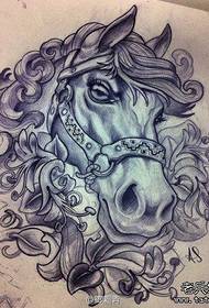 szuper jó és hűvös ló tetoválás kézirat