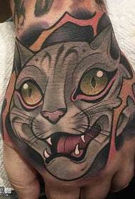 手猫のタトゥーパターン