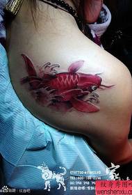 uzuri mabega mtindo squid tattoo muundo