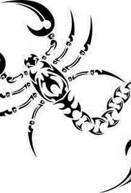 skorpiono tatuiruotės modelis: abstraktus skorpiono totemo tatuiruotės modelis
