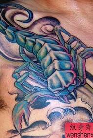 scorpion tattoo pattern: a chest color scorpion tattoo pattern