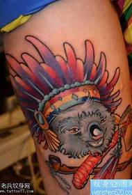 шема на тетоважа на животни во боја