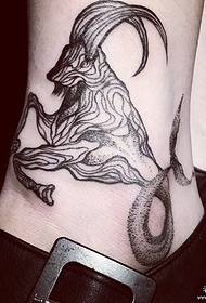 boka vonal antilop tetoválás minta