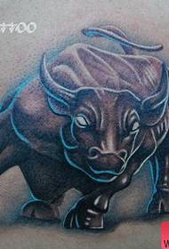 male shoulder back cool classic one bull tattoo pattern