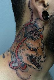 hals weasel tatuering mönster