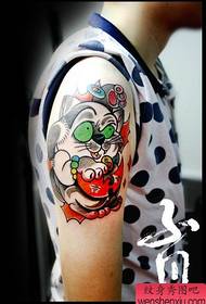 arm sød pop kat tatoveringsmønster