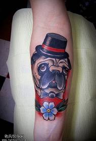 oulike cute puppy tattoo patroon