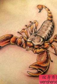 Scorpion tattoo pattern: chest color tweezers tattoo pattern