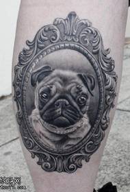 cute pet dog tattoo pattern