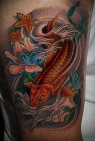 squid tattoo pattern: arm color squid lotus tattoo pattern