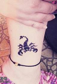leg scorpion totem tattoo pattern