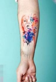 прекрасне вјештине сликања апстрактни линијски узорак тетоважа