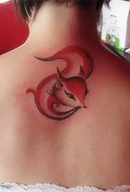 schattige kleine vos tattoo foto