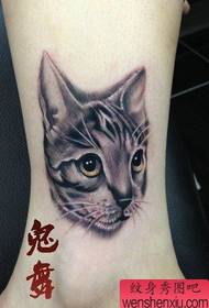 girls at the ankle cute Kitten Tattoo Pattern