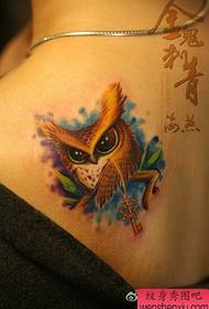rame mali slatki uzorak tetovaža sova