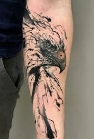 Tetovaža skice: Skup uzoraka tetovaže životinja crne sive boje