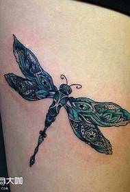 leg dragonfly tattoo pattern