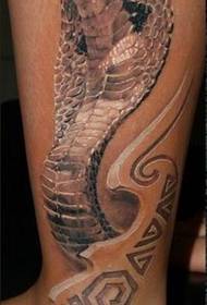 Leg Cobra Tattoo Patroon