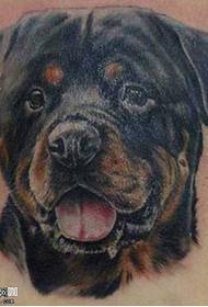 Waist Dog Tattoo Pattern