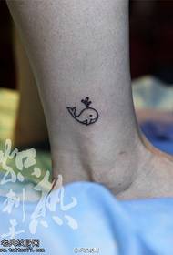 Ankle Dolphin Tattoo Pattern on the Ankle