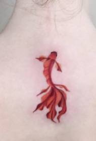 emakumezkoentzako aproposa Goldfish fish tatuaje txikien irudien multzoa