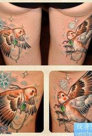 leg beautiful pigeon tattoo pattern
