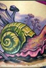 Back Waist Snail Tattoo Pattern