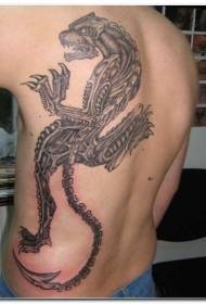ribs ຂ້າງຢ້ານ panther totem ຮູບແບບ tattoo