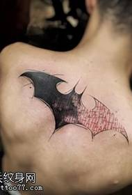 shoulder classic bat tattoo pattern