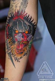 modello di tatuaggio braccio feroce pantera nera
