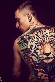 rygg leopard tatueringsmönster