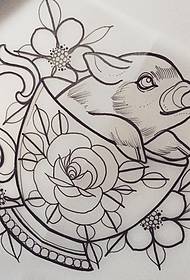 new school teacup piglet flower tattoo manuscript