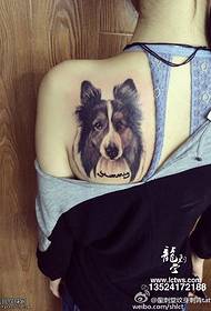 shoulder dog tattoo pattern