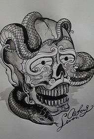 skull头和蛇 pattern材料