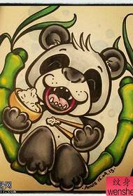 a color cartoon panda tattoo work by tattoos