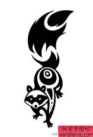 sumbanan nga cute nga totem raccoon tattoo