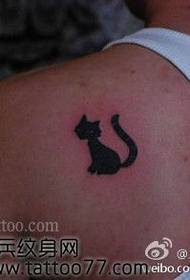 mode snygg totem katt tatuering mönster