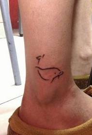 gewilde oulike tatoeëerpatroon totem dolfyne