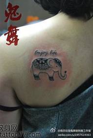 patrón de tatuaje de niña - lindo patrón de tatuaje de elefante tótem
