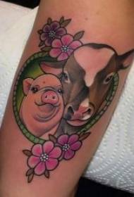 piglet tattoo Patterned sly piglet tattoo pattern