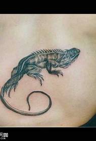 Chest Lizard Tattoo Patroon