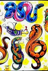 Animal Tattoo Pattern :Color Snake Tattoo Pattern