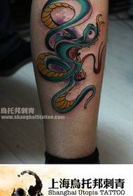 leg classic popular snake tattoo pattern