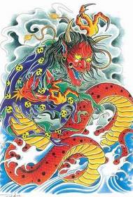 Prajna snake body Tattoo pattern