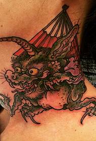 Neck bat tattoo kaila