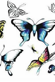 Motýľ tetovanie vzor