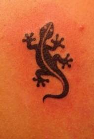 back black tribal lizard symbol tattoo pattern